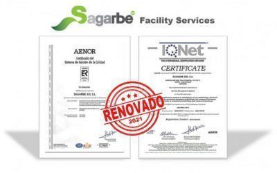 Sagarbe XXI renueva la certificación de su sistema de Gestión de la Calidad, según el estándar ISO 9001